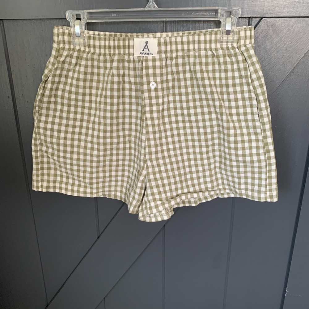 Gingham High Waisted Boxer Shorts
